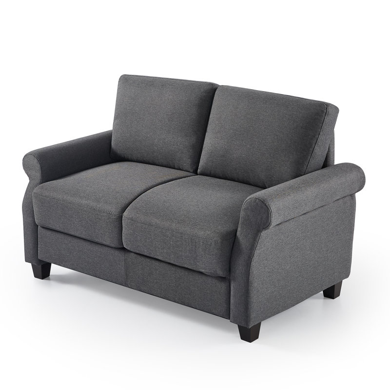Scotia Upholstered 59'' Loveseat, Jackie & Josh Dark Grey