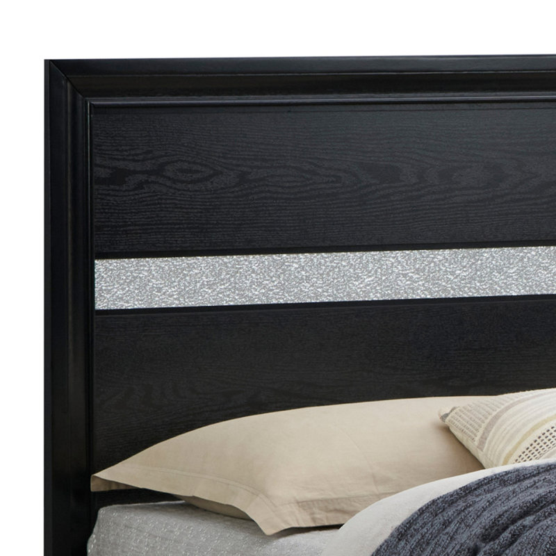 Madrid G02350B-KB King Bed , Black, King, Black