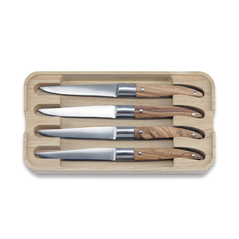 Laguiole Evolution 4 Piece Stainless Steel Steak Knife Set