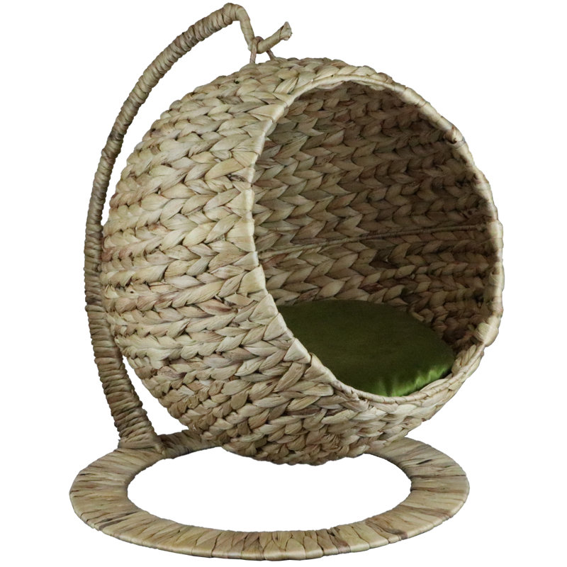 Drum Velvet Elevated Pet Bed, Olive