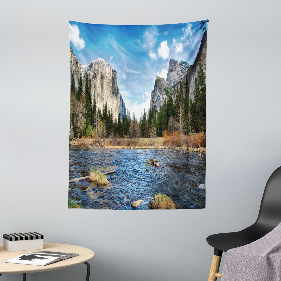 Wandteppich, Valley Nationalpark, Nature Scene, Azure Blau Mehrfarbig