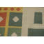 Tapis oriental rayé en laine Kilim 6 x 9