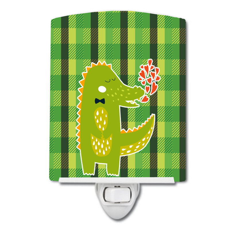 Alligator Love Ceramic Night Light