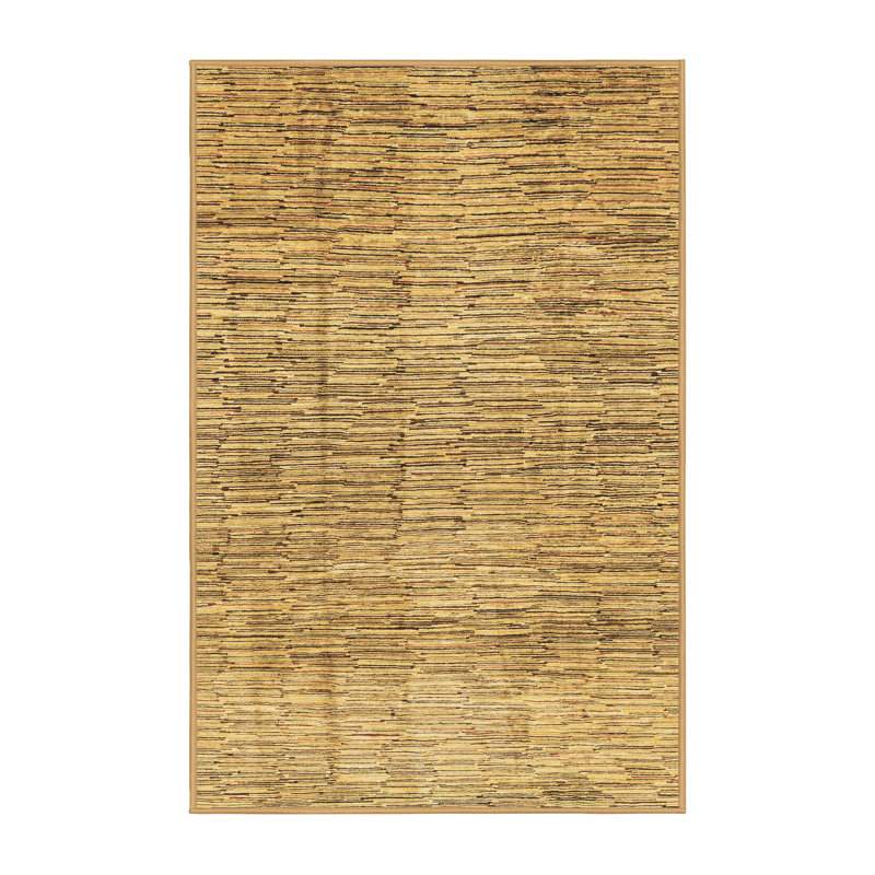 Kemareon Washable Striped Indoor Rug, Rectangle 2' x 4'