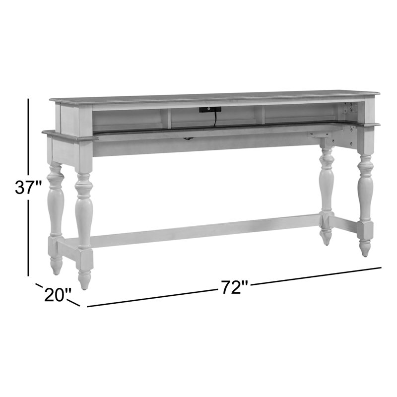 Console Cassady avec station de charge, Blanc