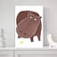 Big Hippo Little Bird Contemporary Bird Wall Art Print by Carla Daly - Wrapped Canvas Print-649814754