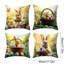 4pcs Easter Pillow Rabbits And Easter Egg Patterns Throw Pillow Cases Decorative Cushion Covers For Sofa Couch Home Easter Decor