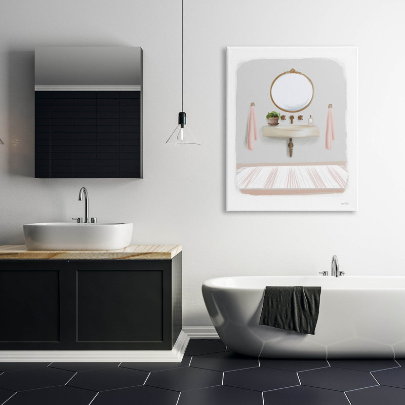 " Cozy Bathroom Sink Scene " by House Fenway, 48" H x 36" W x 1.5" D