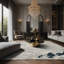 Tapis gris soyeux et moelleux-100899882