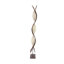 Lampe sur pied en bois de bambou brun Belltown avec abat-jour crème