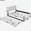 Lit plateforme moelleux avec pieds de soutien en bois et lit tiroir simple-121110571