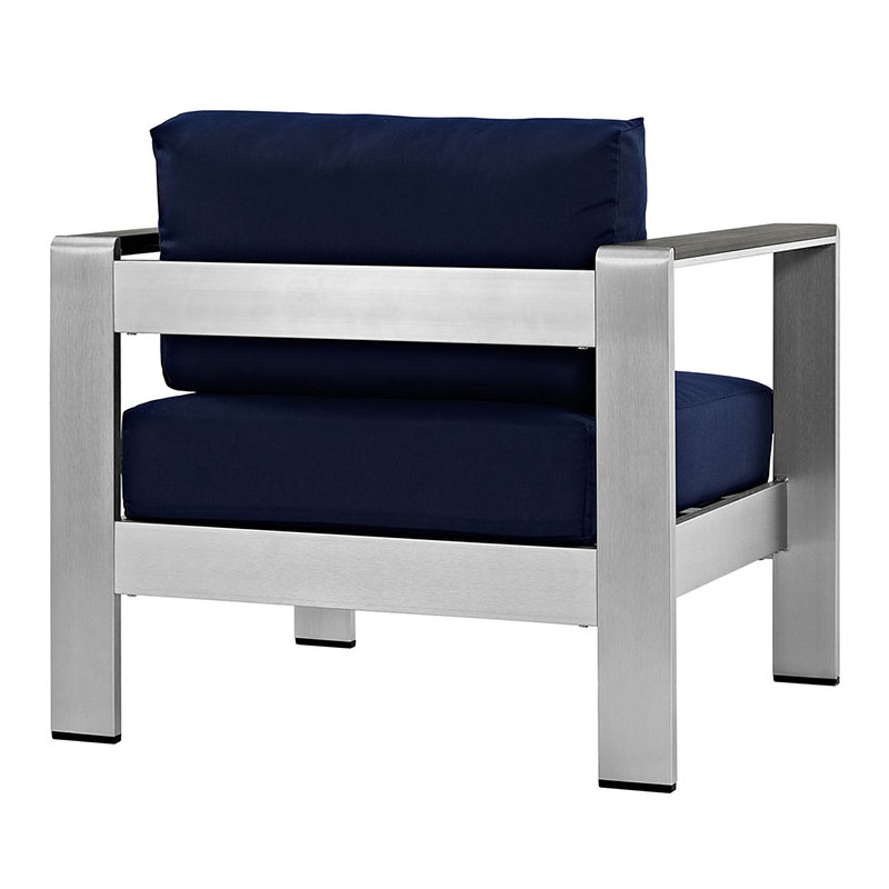 Ensemble de canapé modulaire d'extérieur en aluminium 4 pièces Shore, Marine