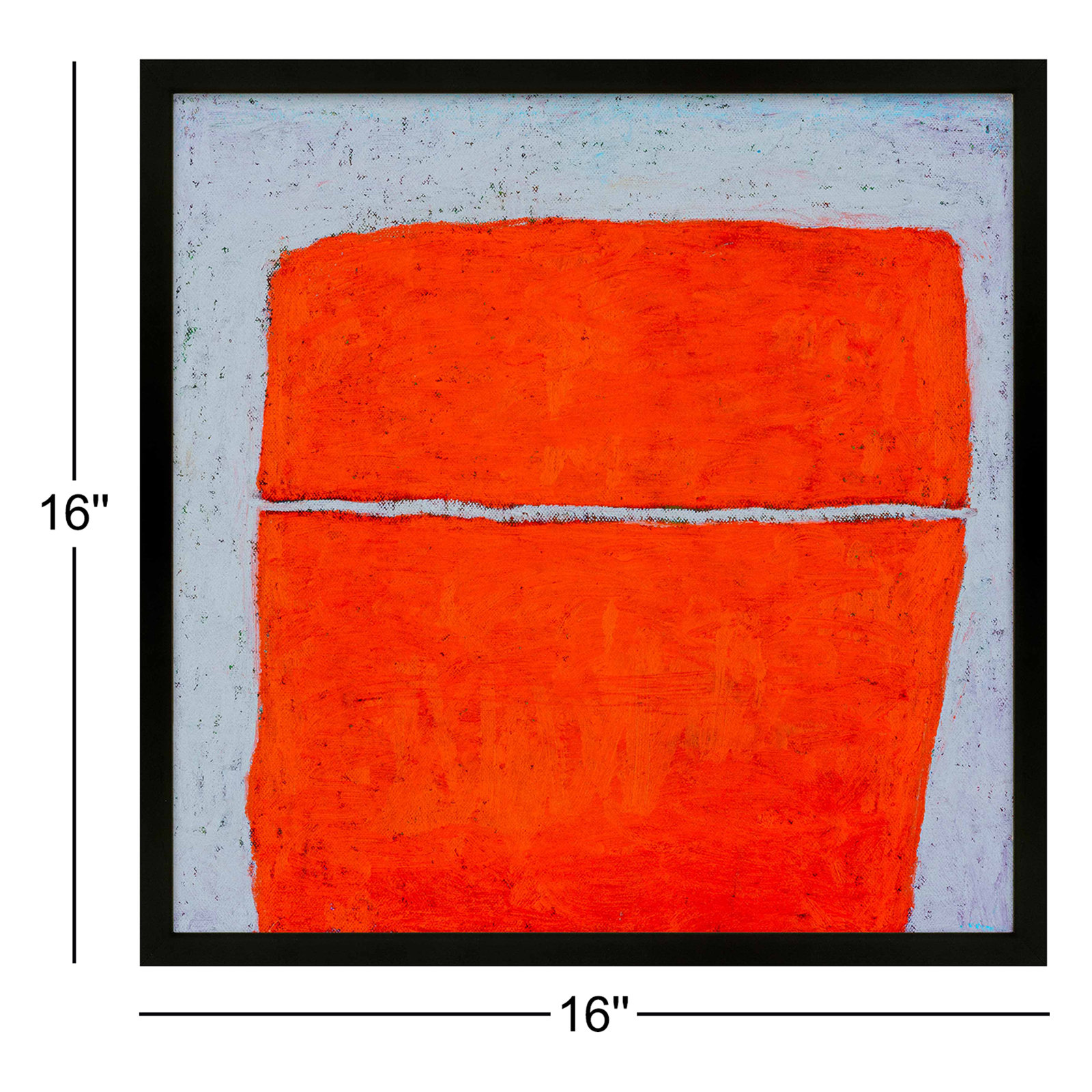 Dowlin "Tangerine Split" Print by Stephanie Dennis, Black, 16" H x 16" W  x 1.25" D