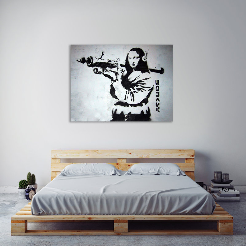 Mona Lisa Bazooka II by Banksy - Wrapped Canvas Print, 30 cm H x 41 cm W x 4 cm D