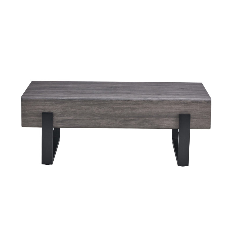 Nuhamin Coffee Table, Gray, 17.7" H x 47.2" L x 23.6" W