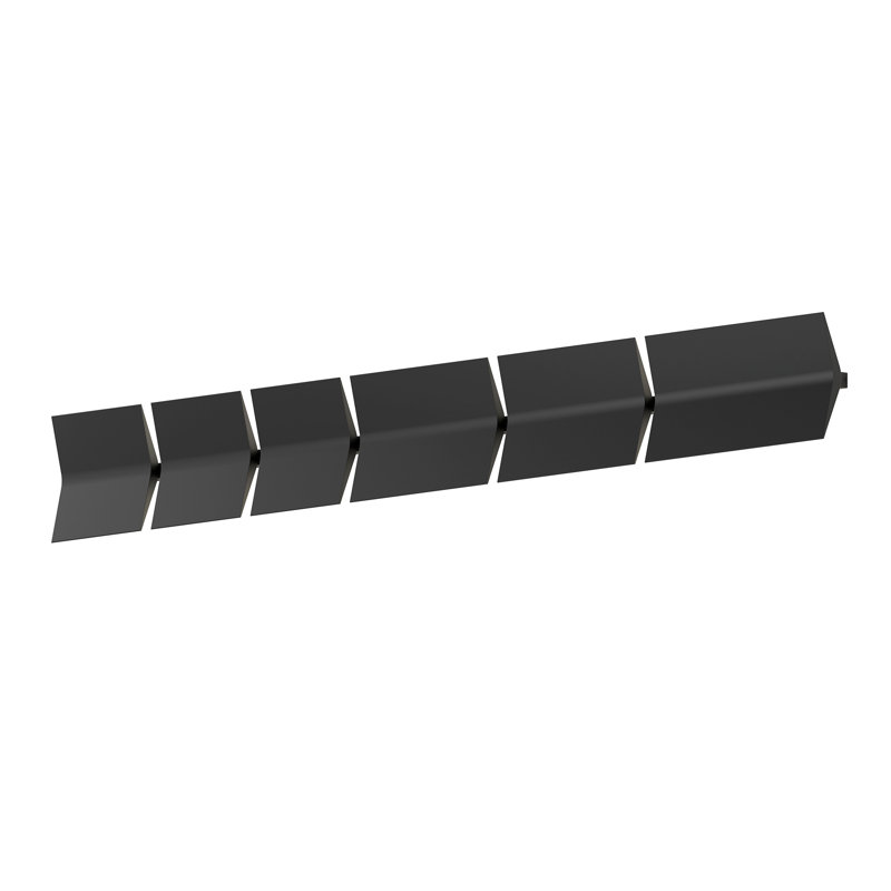Applique murale encastrée en aluminium Turo, Noir satiné