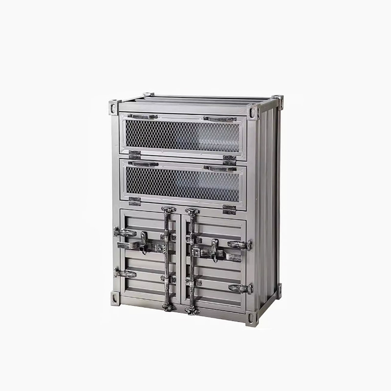 12 Pair Shoe Storage Cabinet, Silver