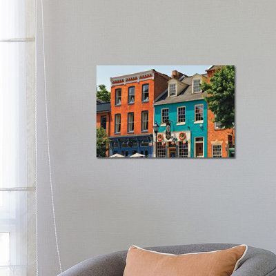 Fell's Point Pubs, Baltimore, Maryland by George Oze - Wrapped Canvas Print