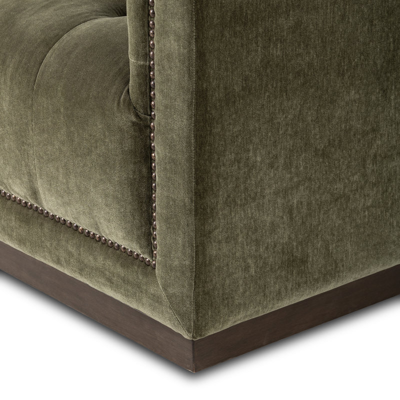 Maxx Swivel Chair, Amici Moss Velvet