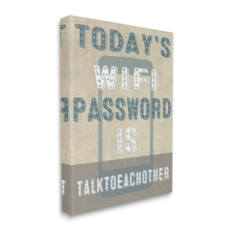 Funny Wi-Fi Password Canvas Wall Art Design By Graffitee Studios, 30" H x 24" W