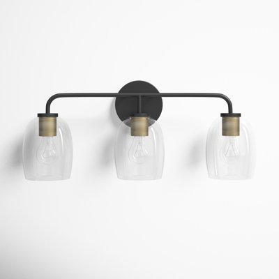 Attamore 3 Light Transparent Dimmable Vanity Light