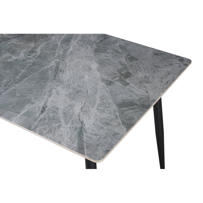 Darees Stone Top Metal Base Dining Table, 75cm H x 70cm W x 120cm D