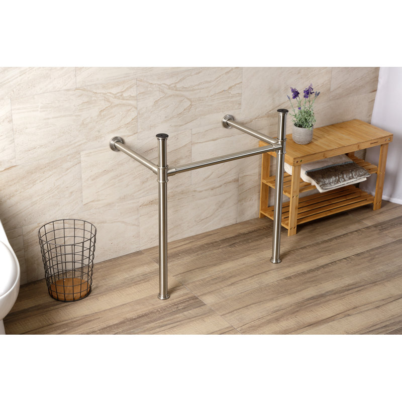 Brushed Nickel Stainless Steel Console Sink Legs
