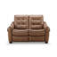 Causeuse inclinable en cuir véritable 62 po Bennith