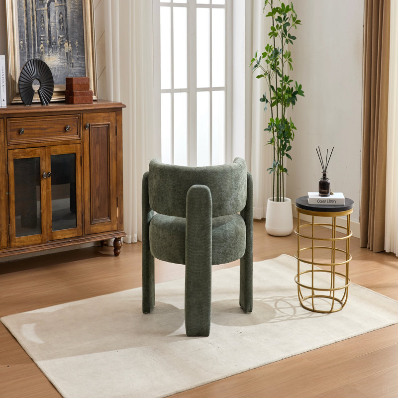 Fauteuil d'appoint moderne, fauteuil de salle à manger en tissu Boucle