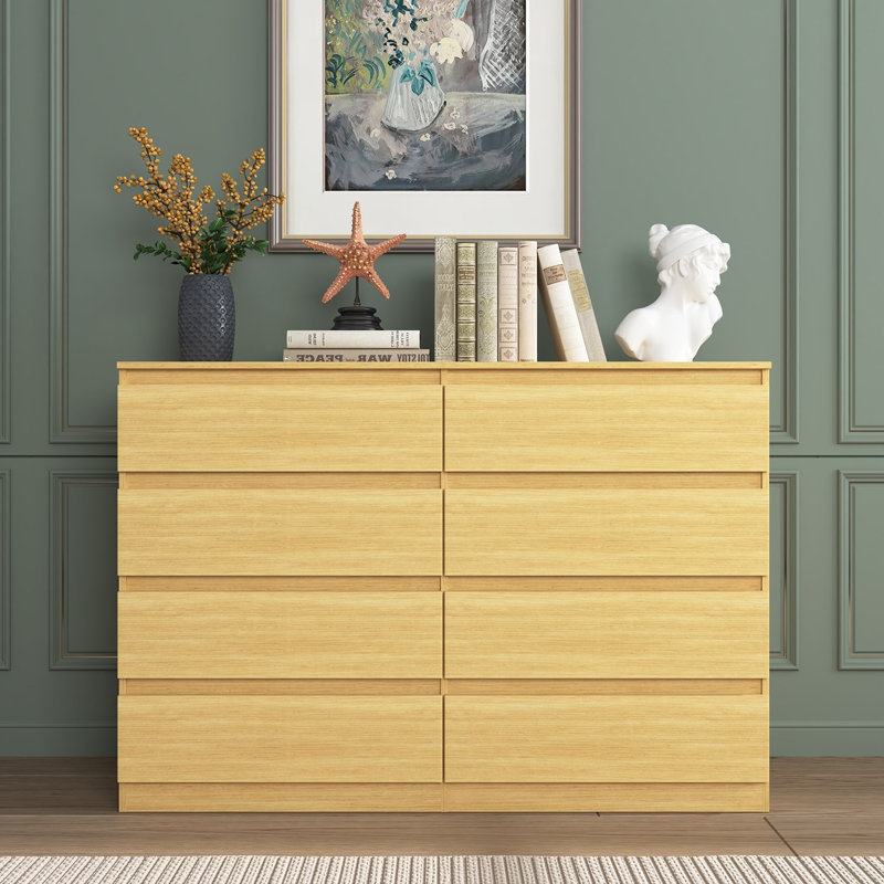 Commode double 8 tiroirs, Oak