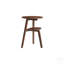 Table d'appoint 100% bois massif à 2 niveaux avec tablette de rangement inférieure, parfaite pour le salon et le chevet, durable et élégante