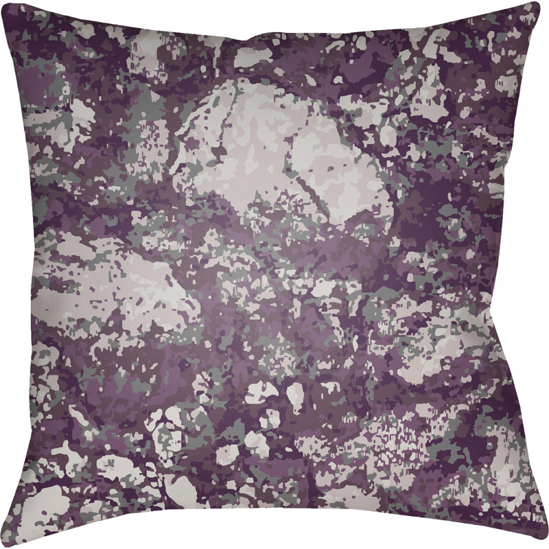 Textures Throw Pillow, 18" H x 18" W x 4" D, Purple