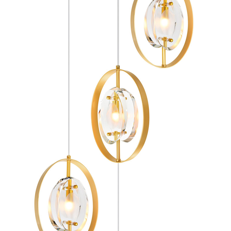 Luminaire suspendu géométrique à 6 lumières Oavia
