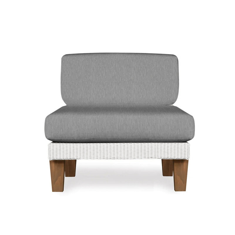 Catalina Outdoor Teak Lounge Chair, Demo Skyway, White