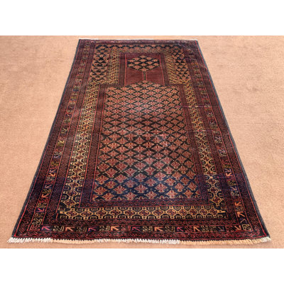 2,10 pi x 4,6 pi, tapis de prière rétro, tapis en laine fait à la main afghane, tapis de prière Baluchi, tapis oriental, tapis pour Musulman, tapis antique, décoration murale.