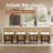 24 Inch Barstools Wood Kitchen Counter Height Bar Island Stools With Saddle Seats Backless Set Of 3 Grey And Brown Leg-108809553