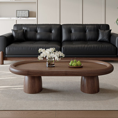 French style retro simple oval coffee table