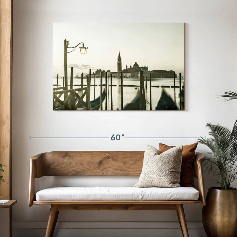 Ravi Venice Gondolas Morning View, 30" H x 45" W