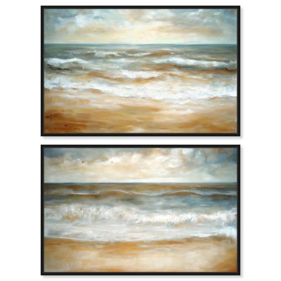 Tranquil Sea Set Canvas Set of 2 Calming Wall Art by 