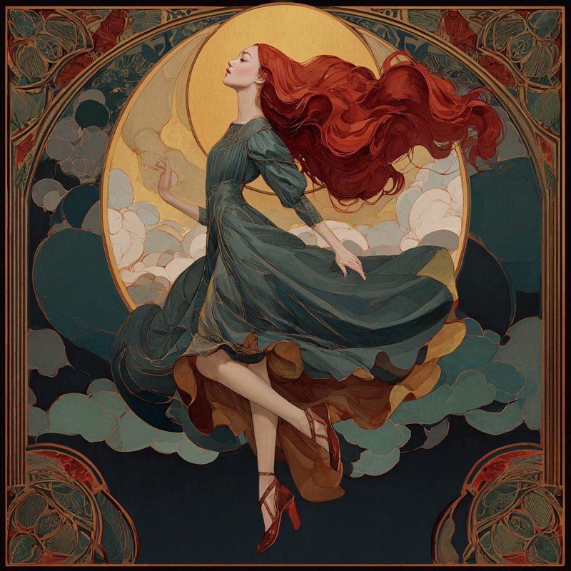 «Dancer in the Clouds», art mural sur toile tendue