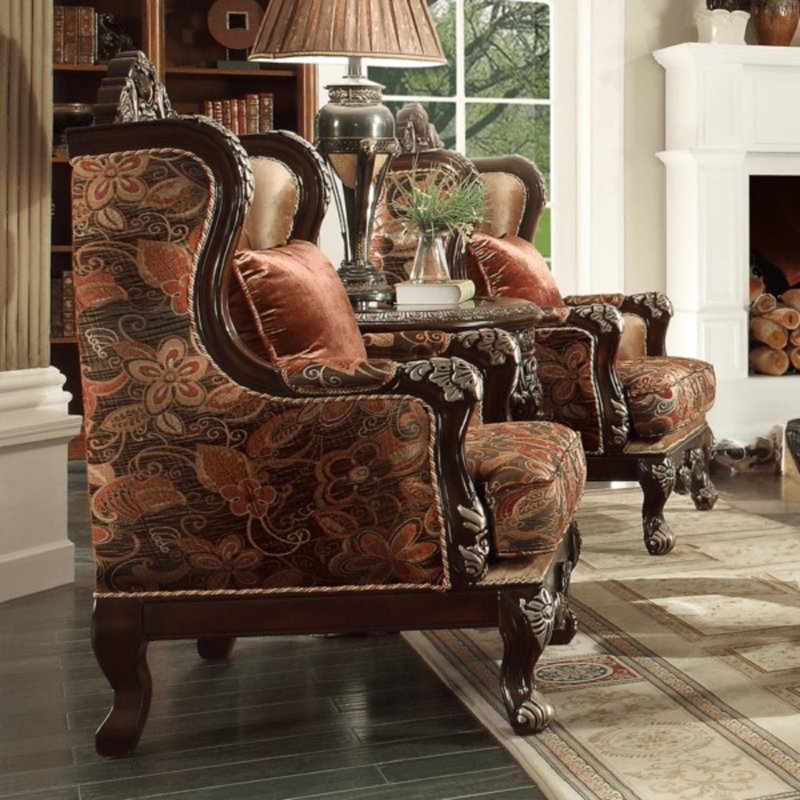 Chaise en bois d'acajou rouge foncé foncé