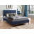 Charity Upholstered King Panel Bed Blue
