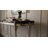 Contemporary Narrow Sofa Console Table With Quartz Top - Decorative Console Table For Entryway, Foyer, And Hallway Decor Accent - 54", Black