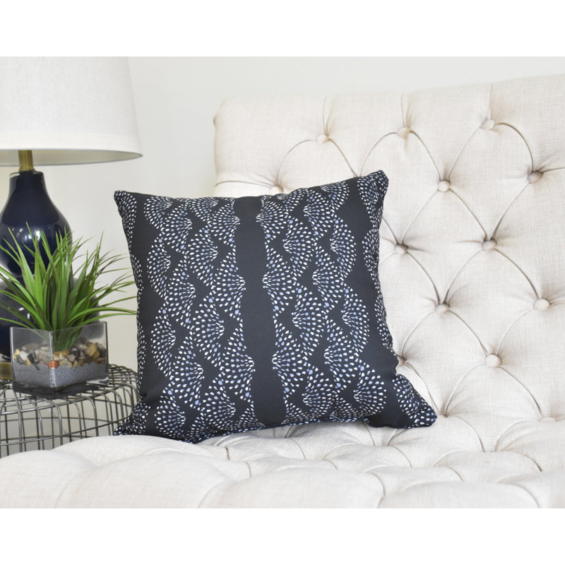 Housse et insert de coussin carré Fickle Florals, Noir, 20 po x 20 po