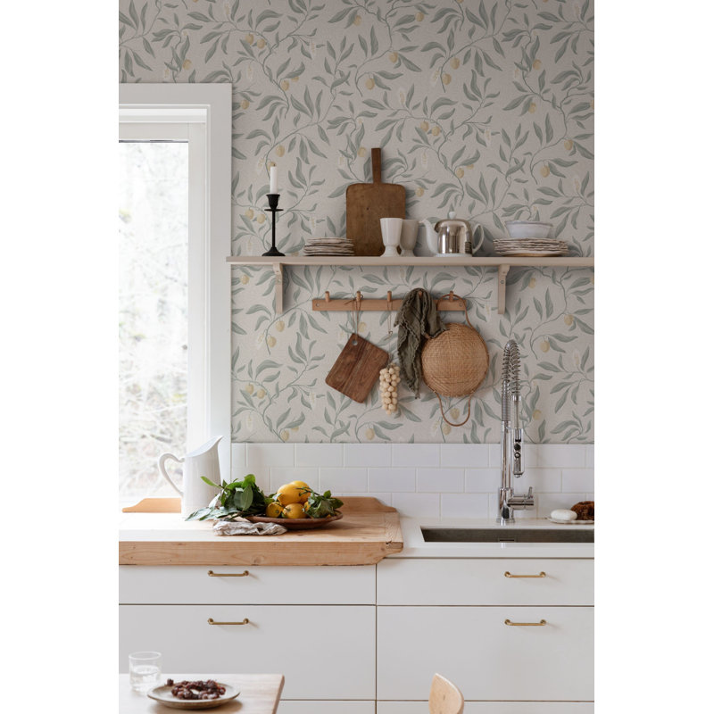 Villa Dalaro 2 Floral Wallpaper Roll, Sage Green