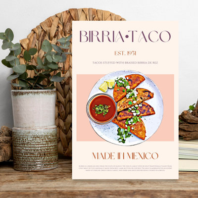 Authentic Birria Tacos Traditional Wall Art