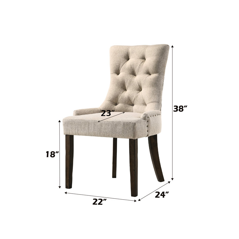2 chaises d'appoint en tissu beige - décoration en chêne récupéré, fabrication de la base de la chaise