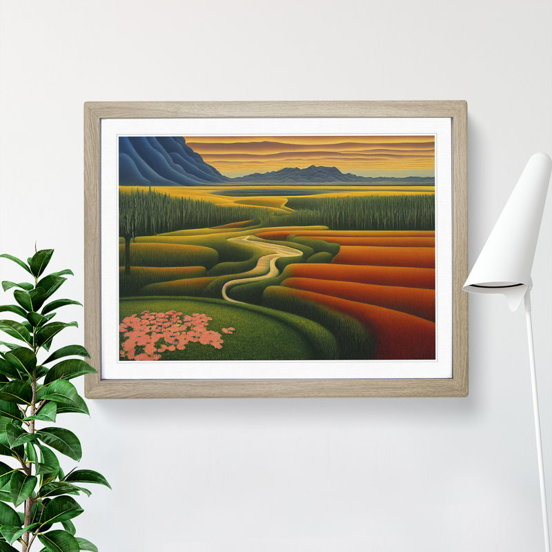 Spellbinding Spring Meadow Landscape - Framed Print, Oak Framed, 25cm H x 34cm W x 2cm D