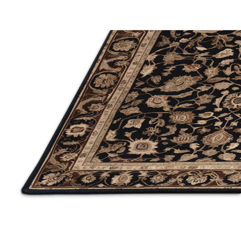Machine Washable Turkish Brown Area Rug, Runner 2' x 5'