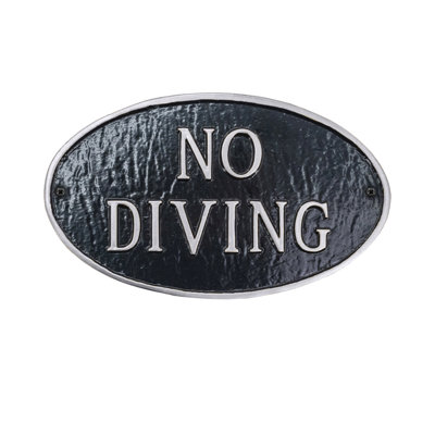 Petite plaque ovale No Diving